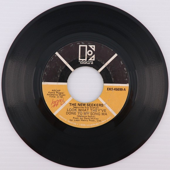 The New Seekers - Look What They've Done To My Song Ma - 45 rpm Vinyl 7" Record - Picture 2 of 6